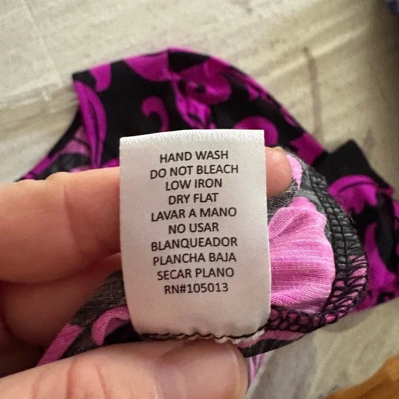 Scarlett Black and Pink Patterned Blouse - Picture 5 of 5